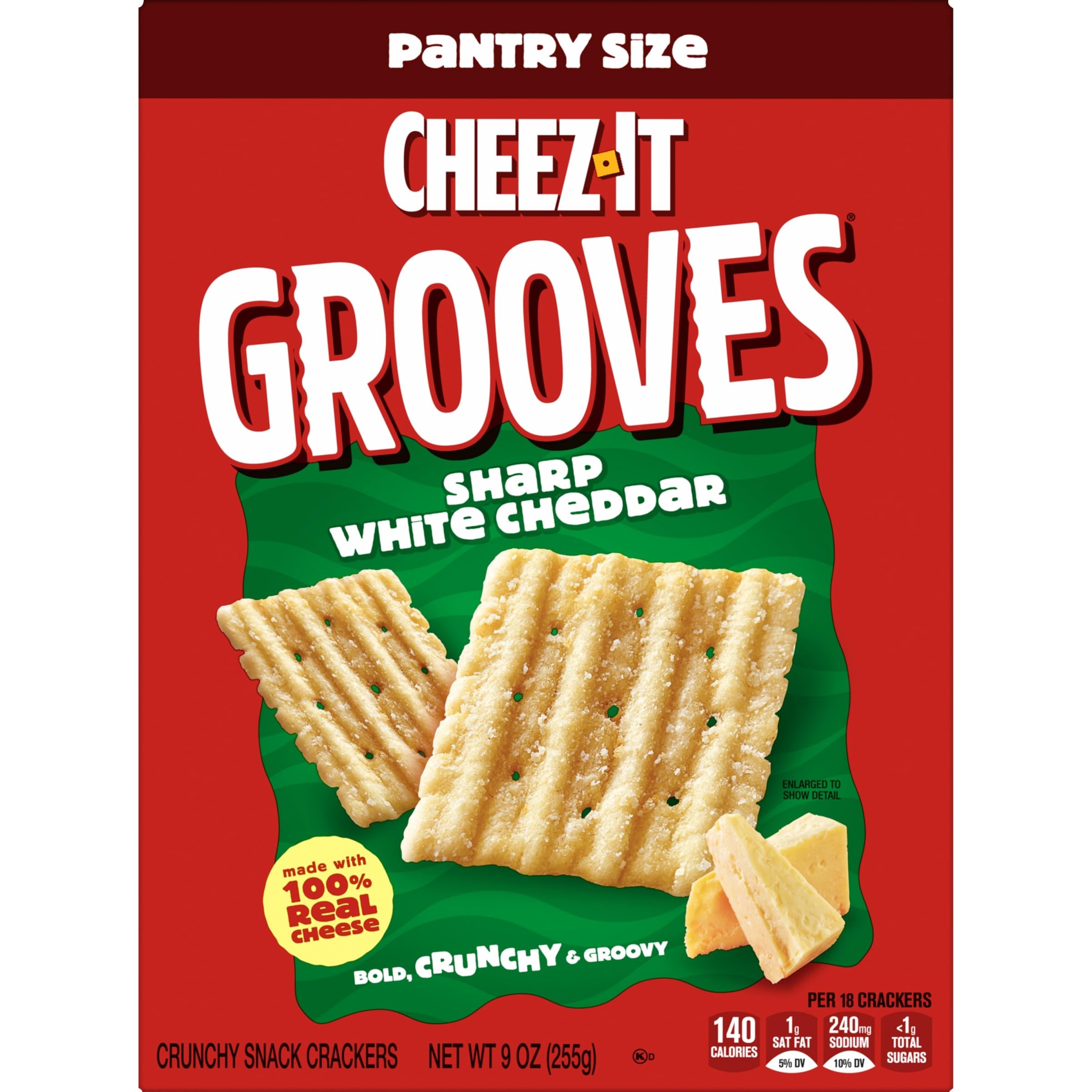 Cheez-It Grooves Crunchy Cheese Crackers, Snack Crackers, Lunch Snacks ...