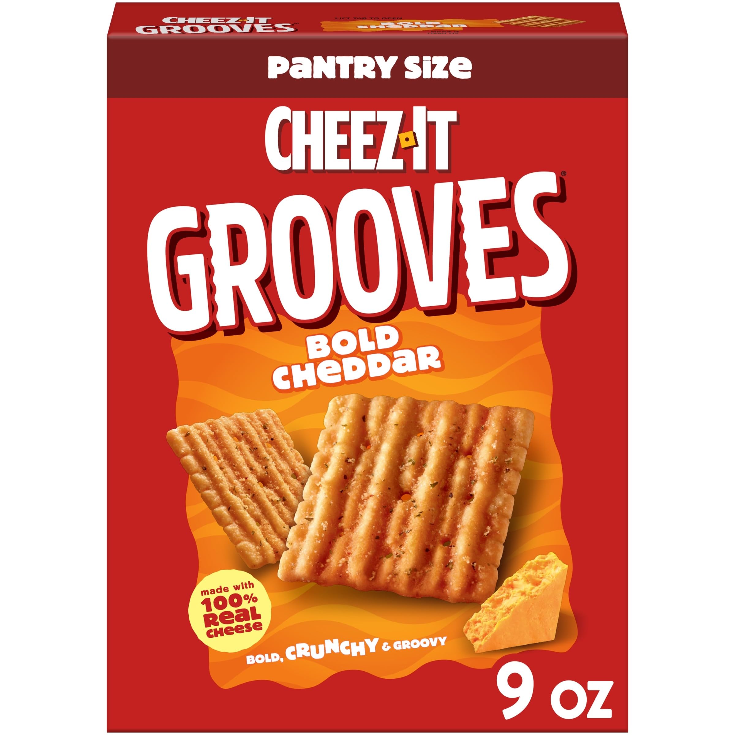 Cheez-It Grooves Cheese Crackers, Crunchy Snack Crackers, Lunch Snacks ...