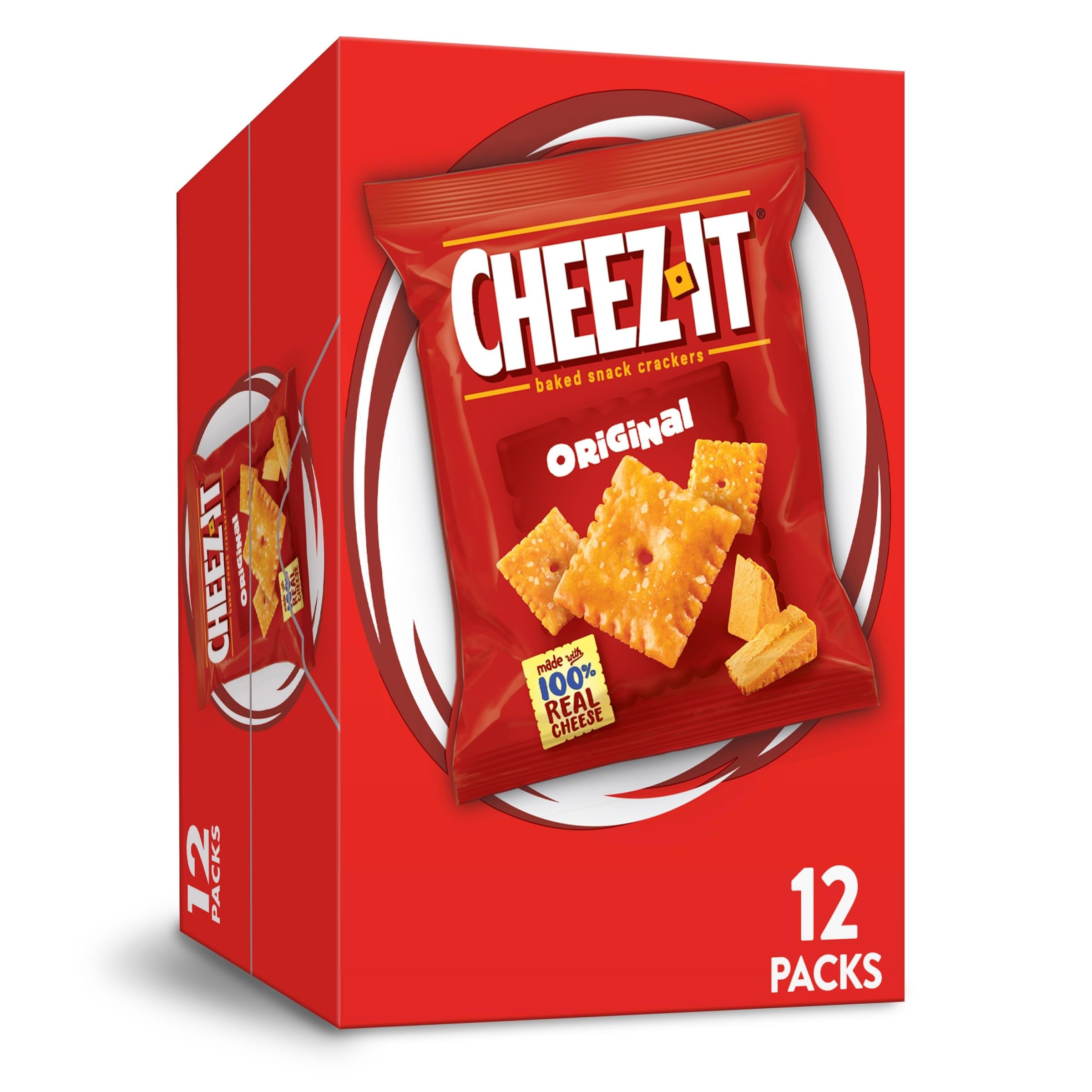 Cheez-It Baked Snack Cheese Crackers, Original, Single Serve, 1 Oz Bags ...